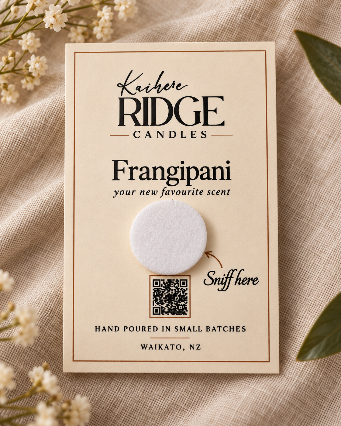 Complimentary Scent Card