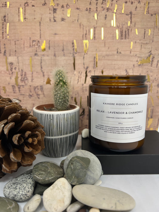 Relax - Lavender & Chamomile - 200g Amber Collection
