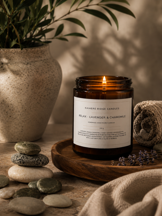 Relax - Lavender & Chamomile - 200g Amber Collection